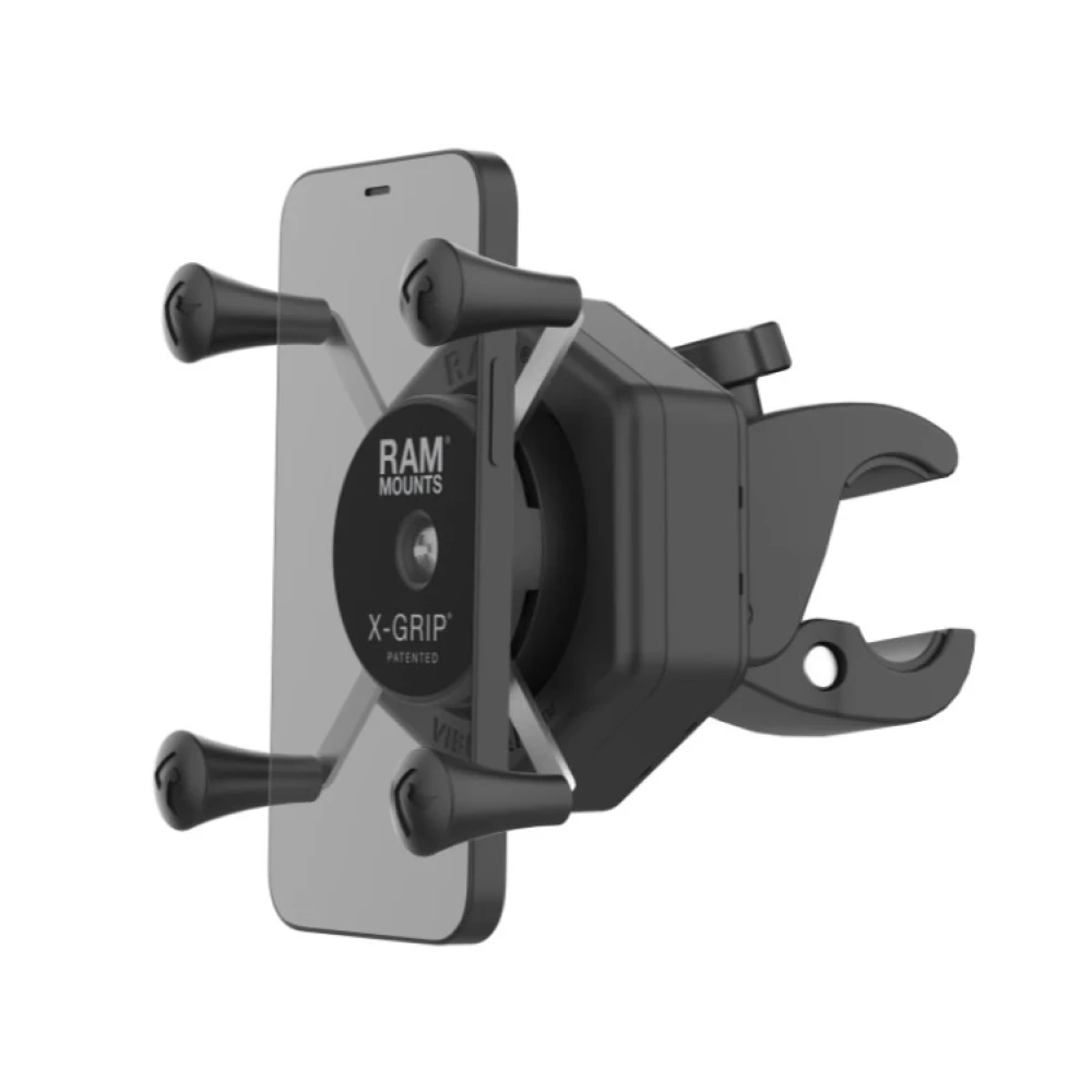Крепление для телефона RAM MOUNTS X-Grip с Vibe-Safe и маленьким зажимом Tough-Claw, RAM-HOL-UN7-462-400