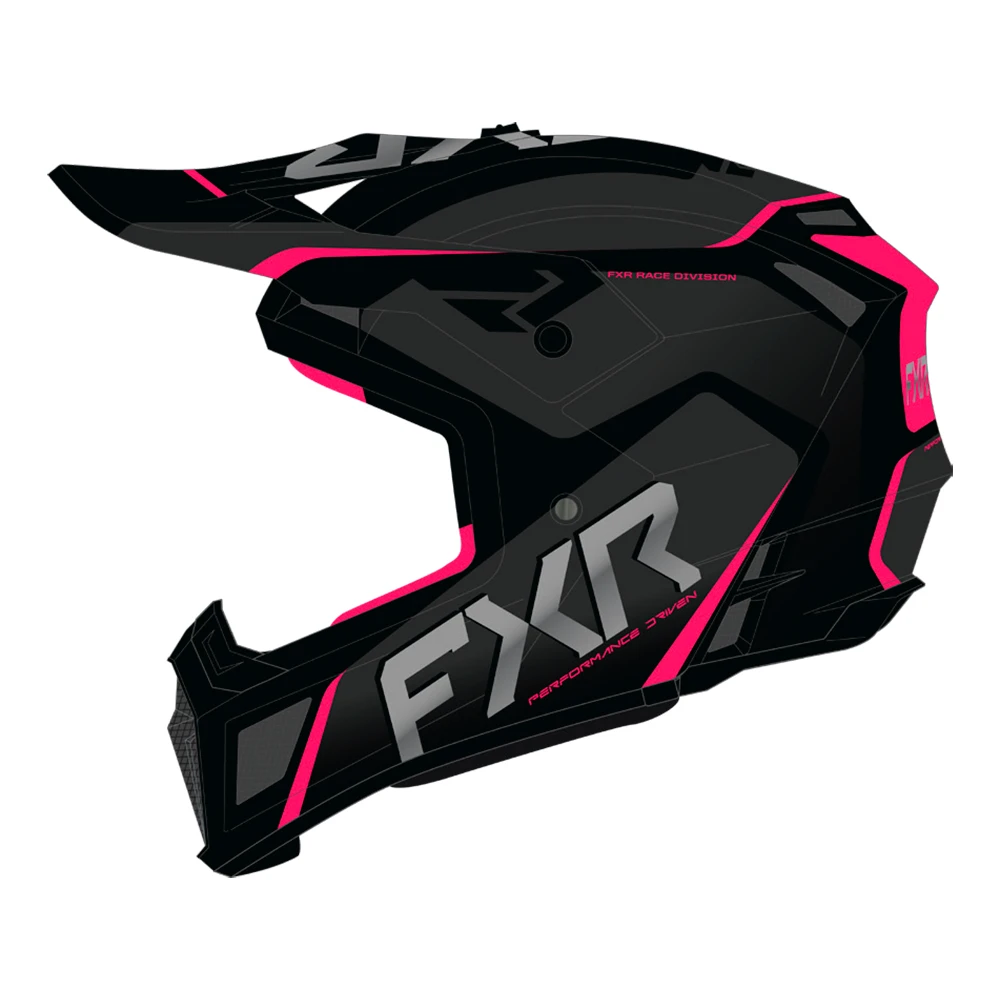 Шлем FXR Clutch Evo Black/Razz, M, 260620-1028-10