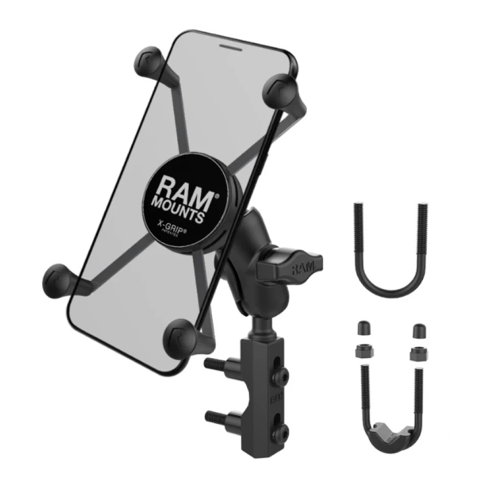 Крепление для большого телефона RAM MOUNTS X-Grip с основанием для бачка тормоза / сцепления, RAM-B-174-A-UN10U