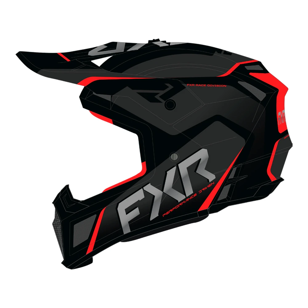 Шлем FXR Clutch Evo Black/Red, XL, 260620-1020-16
