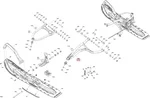 505075550 Рычаг Нижний Правый Черный Для BRP LYNX