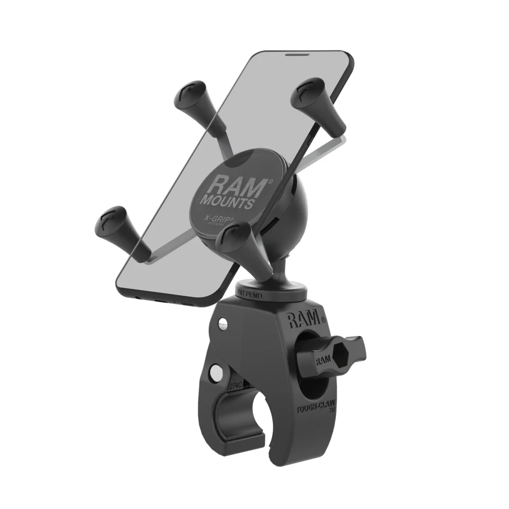 Крепление для телефона RAM MOUNTS X-Grip со Snap-Link и струбциной Tough-Claw 16-29 мм, RAM-HOL-UN7-400U