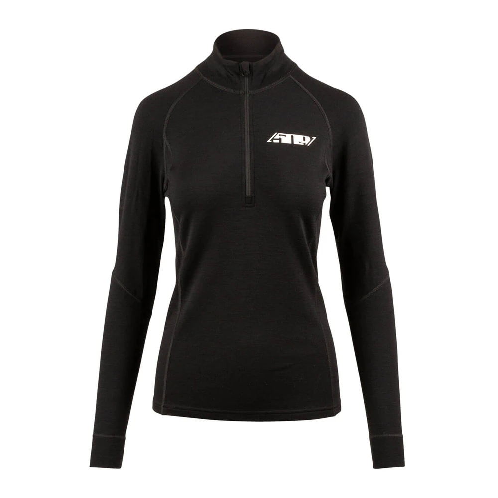 Термокофта 509 FZN Merino 1/4 Black, MD, F05000500-130-001