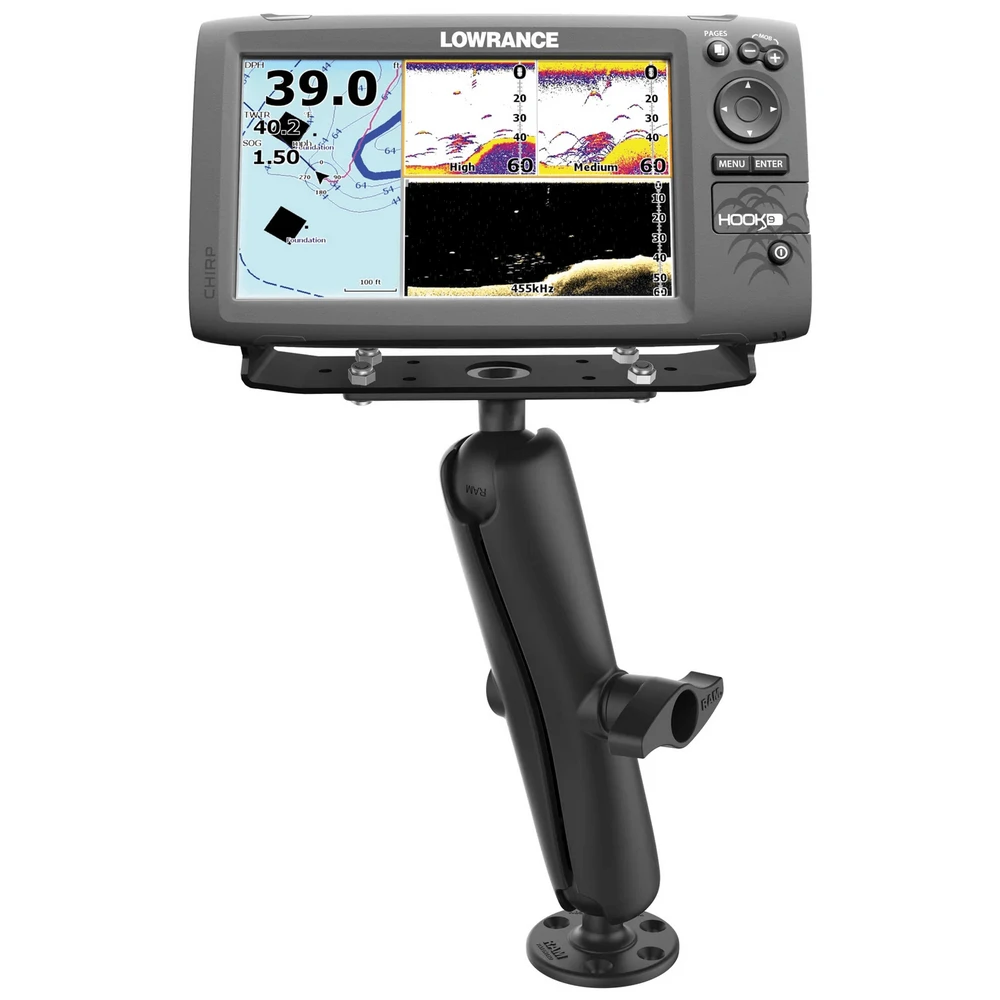 Крепление для эхолотов RAM MOUNTS для Lowrance HDS-9 Gen2 Touch, Garmin GPSMAP 7407, RAM-D-115-E