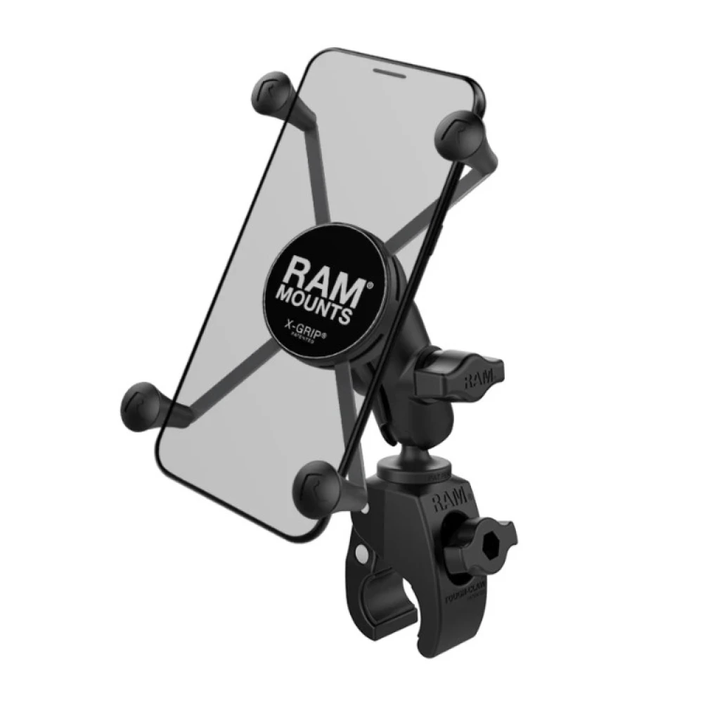 Крепление для большого телефона RAM MOUNTS X-Grip со струбциной Tough-Claw 16 - 29 мм, короткий крон, RAM-B-400-A-HOL-UN10BU