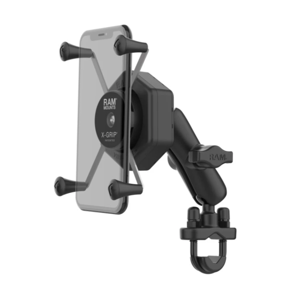 Крепление для большого телефона RAM MOUNTS X-Grip с Vibe-Safe и основание с U-образным болтом, средн, RAM-B-149Z-UN10-462