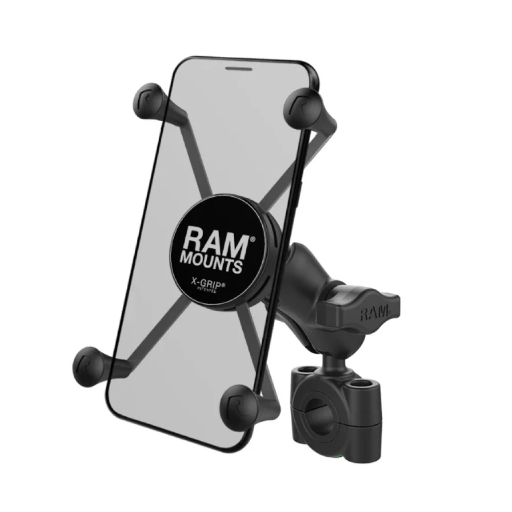 Крепление для большого телефона RAM MOUNTS X-Grip с основанием с Torque Medium Rail 19 - 25 мм, RAM-B-408-75-1-A-UN10