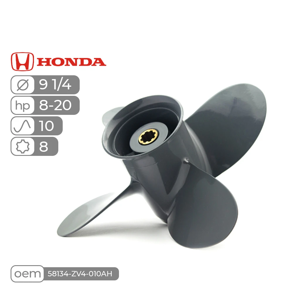 Винт гребной  Skipper для Honda 8-20HP алюминиевый, диаметр - 9 1/4', шаг 10'